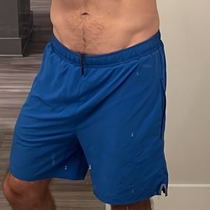 Rhône blue medium workout short w liner